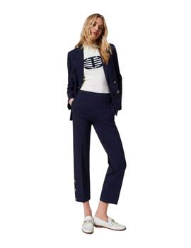 Pantalón  TWINSET mujer cropped con botones Oval T