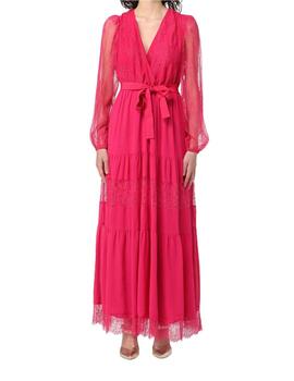 Vestido TWINSET mujer largo rosa brillante