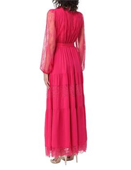 Vestido TWINSET mujer largo rosa brillante