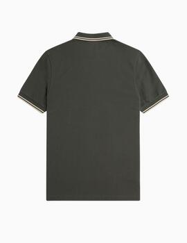 Polo FRED PERRY hombre con ribete con dos franjas