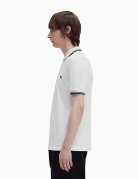 Polo FRED PERRY hombre con ribete con dos franjas