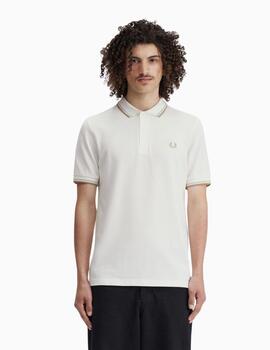 Polo FRED PERRY hombre con ribete con dos franjas