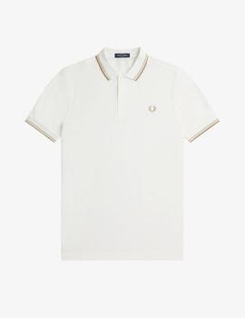 Polo FRED PERRY hombre con ribete con dos franjas