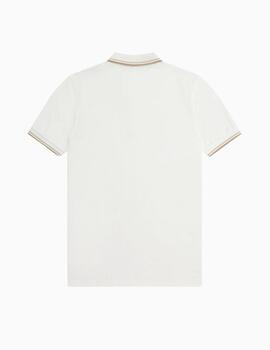 Polo FRED PERRY hombre con ribete con dos franjas