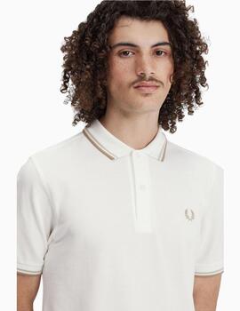 Polo FRED PERRY hombre con ribete con dos franjas