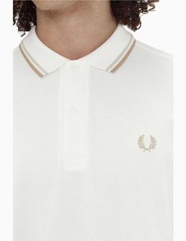 Polo FRED PERRY hombre con ribete con dos franjas