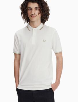 Polo FRED PERRY hombre con ribete con dos franjas