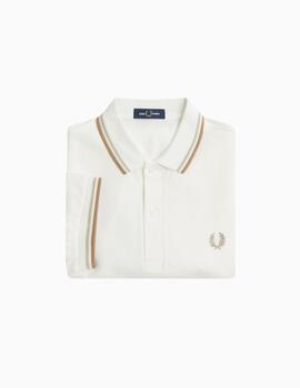 Polo FRED PERRY hombre con ribete con dos franjas