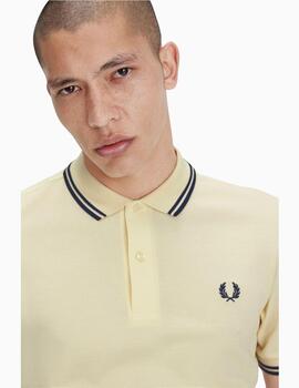 Polo FRED PERRY hombre con ribete con dos franjas