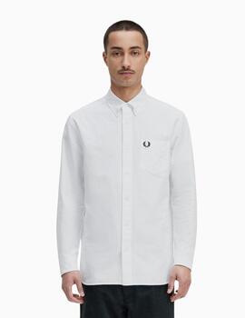 Camisa FRED PERRY hombre Oxford manga larga blanco