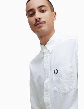 Camisa FRED PERRY hombre Oxford manga larga blanco