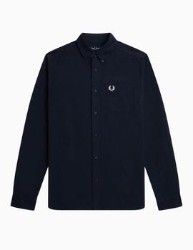 Camisa FRED PERRY hombre Oxford manga larga azul