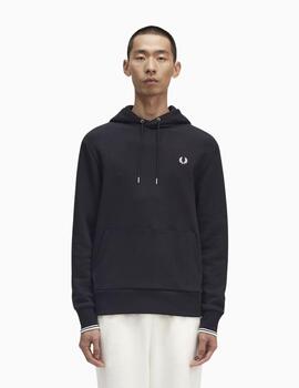 Sudadera FRED PERRY con capucha y ribetes