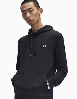 Sudadera FRED PERRY con capucha y ribetes