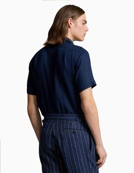 Camisa POLO RALPH LAUREN Custom Fit de lino manga corta