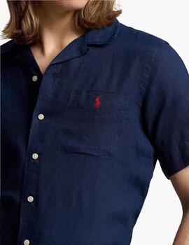 Camisa POLO RALPH LAUREN Custom Fit de lino manga corta